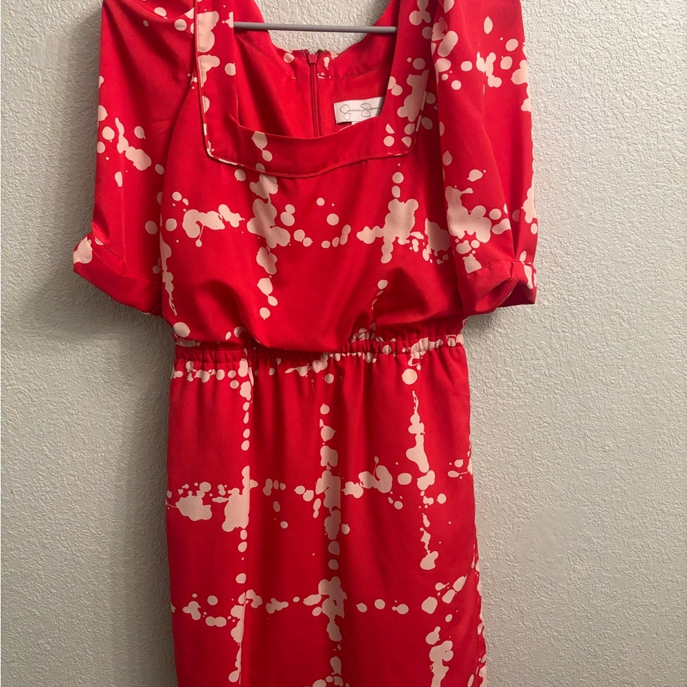Red and Cream Women's Dress